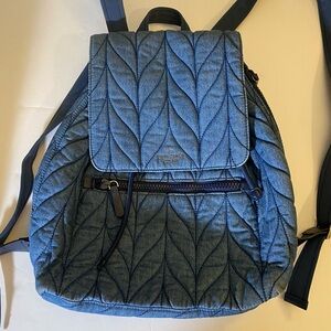 Kate Spade Ellie Denim Blue Quilted Backpack